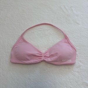 dfyne light rose pink impact strappy sports bra (size small)